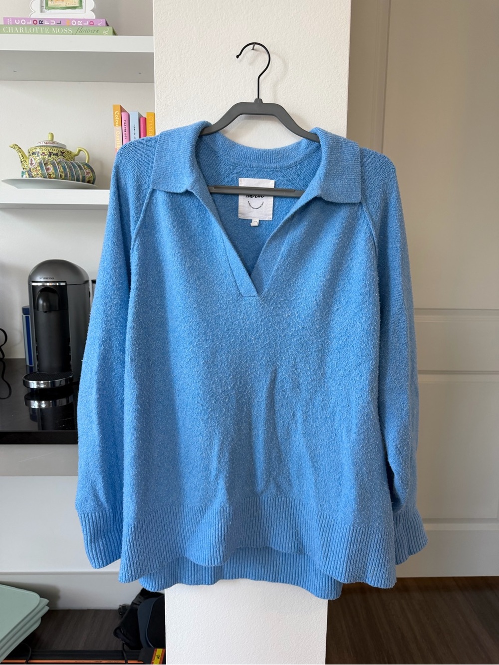 Aerie Medium Blue Collared Women’s Pullover